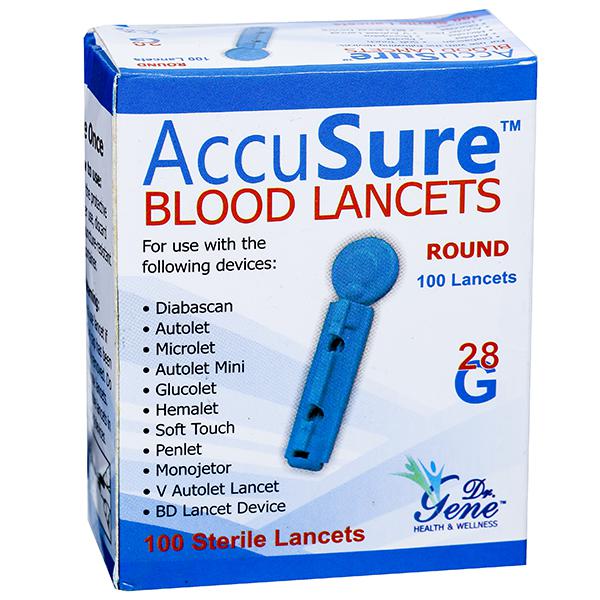 Wholesale Accusure Blood Lancet Round 28G Pack Of 100 Online Retailer Shakti