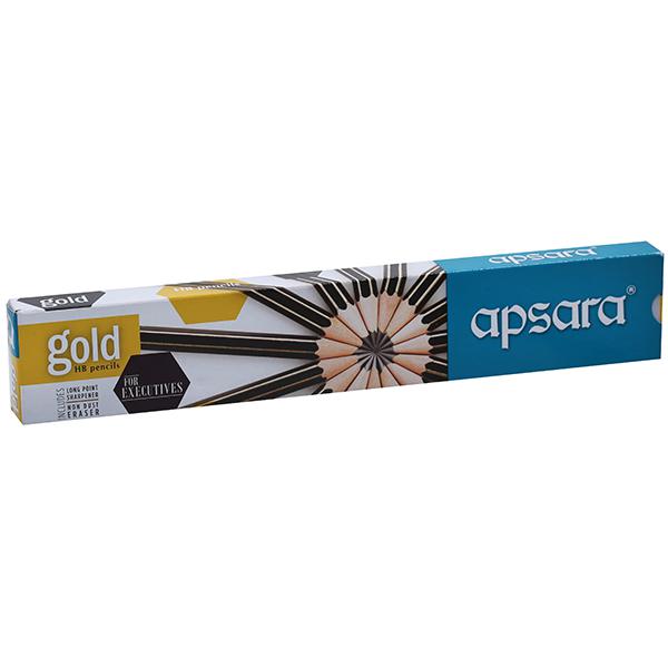 Buy Apsara Gold HB Pencils 172 mm with Eraser & Sharpener 101003002