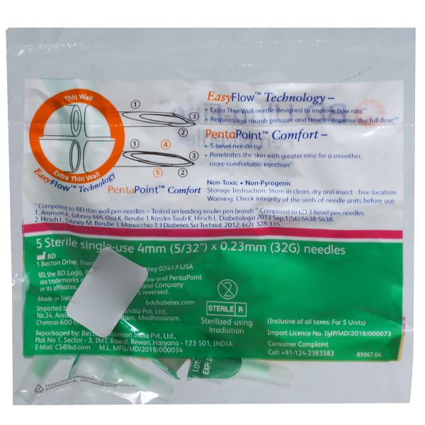 Wholesale BD Ultra Fine Easy Flow Penta Point Pen Needle 4 mm x 32G