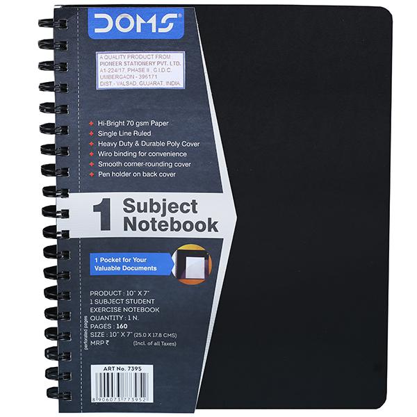Buy Doms Single Line 1 Subject Spiral Student Exercise Notebook (25 x