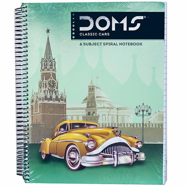 Buy Doms Single Line 6 Subject Spiral Notebook (26.6 x 20.3 cm) Art. No