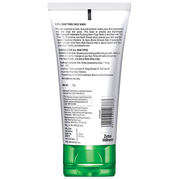 Buy Everyuth Naturals Purifying Neem Face Wash (Free 10 Extra) 150 g