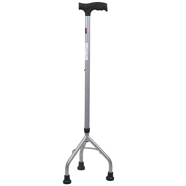 Flamingo Tripod Metal Base Walking Stick Silver Universal