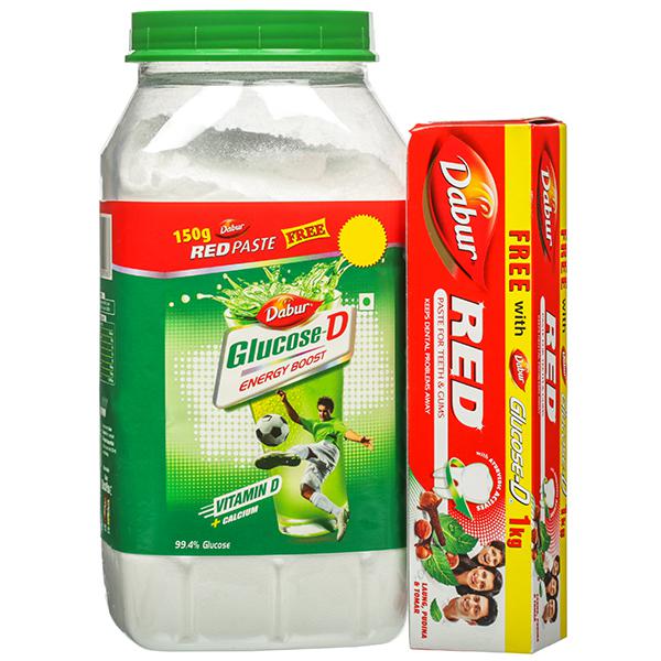Dabur Glucose D Jar Powder (Free Dbr Red Pst 150 g) 1 kg