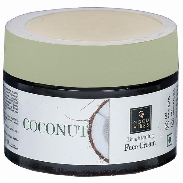 Buy Good Vibes Coconut Brightening Face Cream 50 g in Wholesale Price
