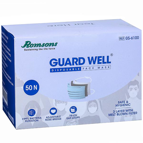 Buy Guard Well (Romsons) Disposable Face Mask Pack Of 50 N in Wholesale