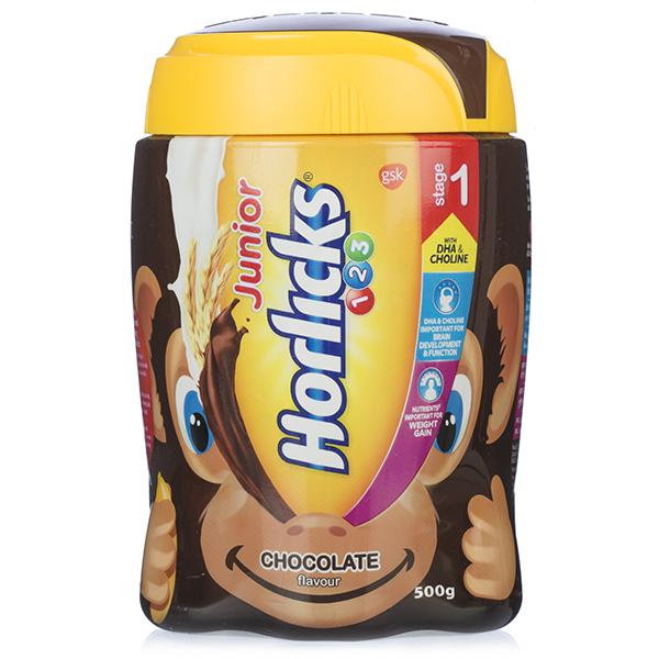 Buy Horlicks Junior 1 Chocolate Powder Jar 500 g in Wholesale Price