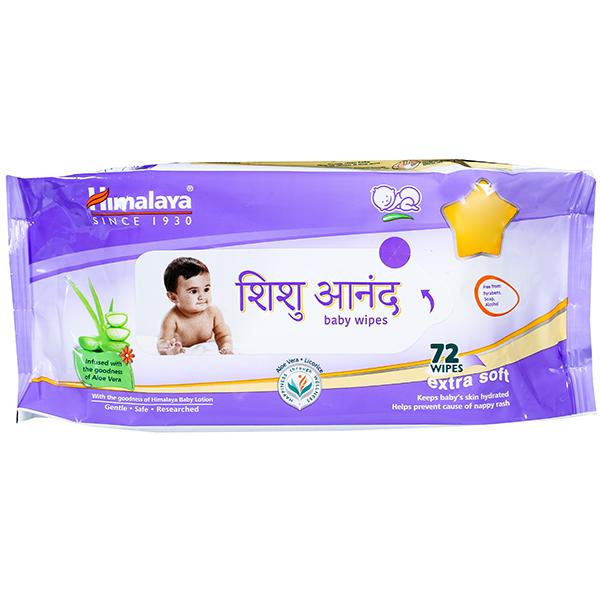 Buy Himalaya Shishu Anand Baby Wipes (15 cm x 20 cm) Pack Of 72 in