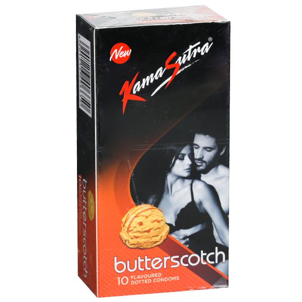 Kama Sutra Butterscotch Flavoured Dotted Condoms Pack Of 10