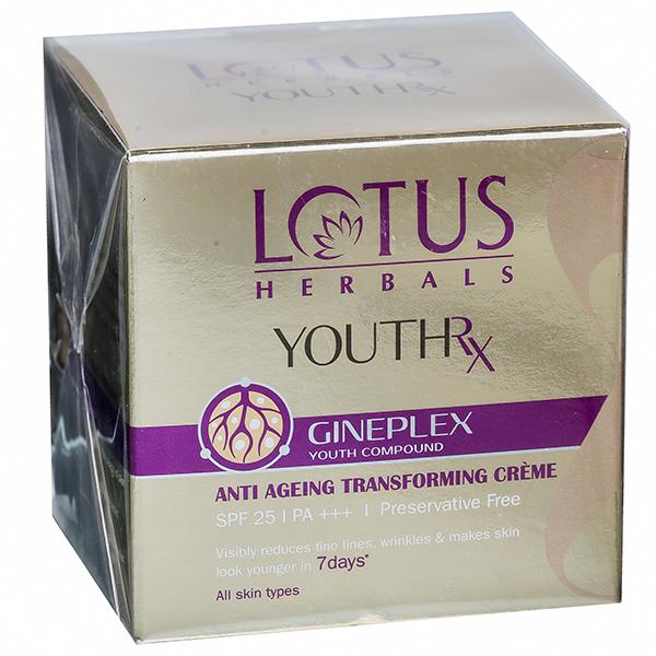 Lotus Herbals YouthRx Gineplex Anti-Ageing Transforming Day Creme SPF-25 PA+++ 50 g