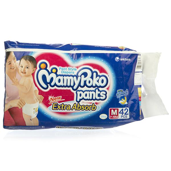 Buy MamyPoko Pants Extra Absorb Diapers M (712 kg) Pack Of 42 in