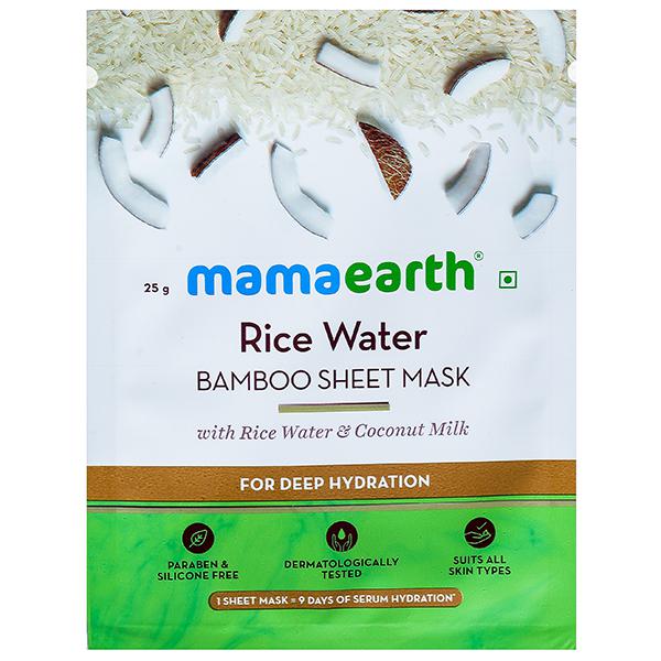 Buy Mamaearth Rice Water Bamboo Sheet Mask with Rice Water & Coconut