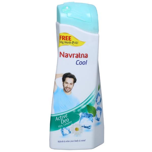 Navratna Cool Active Deo Talc (Free 50 g) 150 g