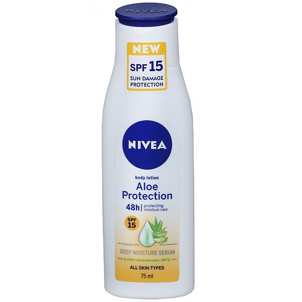 Buy Nivea Aloe Protection Body Lotion Spf 15 with Deep Moisture Serum
