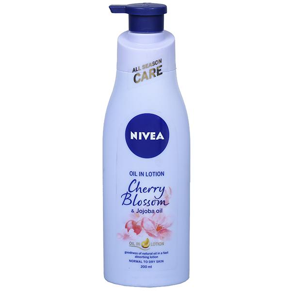 Buy Nivea Oil In Lotion Cherry Blossom & Jojoba Oil Nornal To Dry Skin