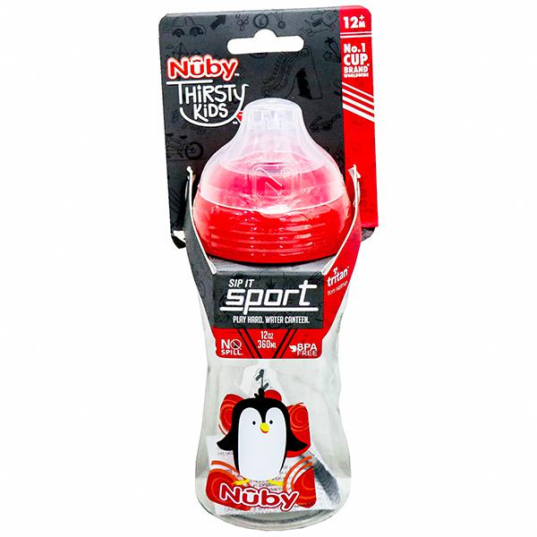 Nuby Sip It Sport Sipper with Spout 12m+ ID1287 Red 360 ml