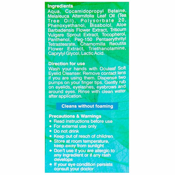 Buy Oculeaf Soft Eyelid Cleanser 125 ml in Wholesale Price Online B2B Retailershakti