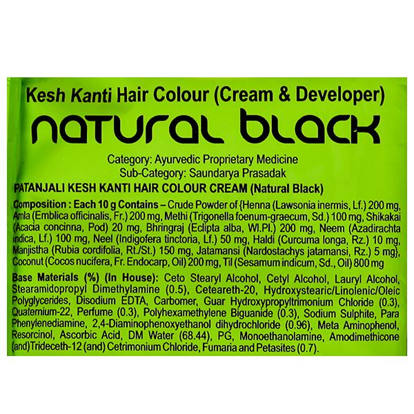 Buy Patanjali Kesh Kanti Hair Colour (Cream & Developer) Natural Black