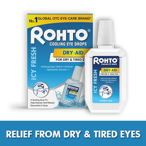 Buy Rohto Icy Fresh Eye Drop (Dry Aid, For Dry & Tired Eyes) 10 ml in