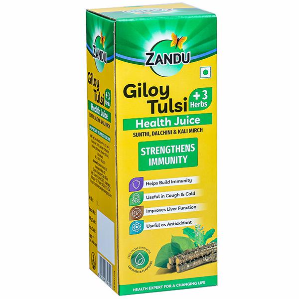 Zandu Giloy Tulsi +3 Herbs Health Juice 1 L